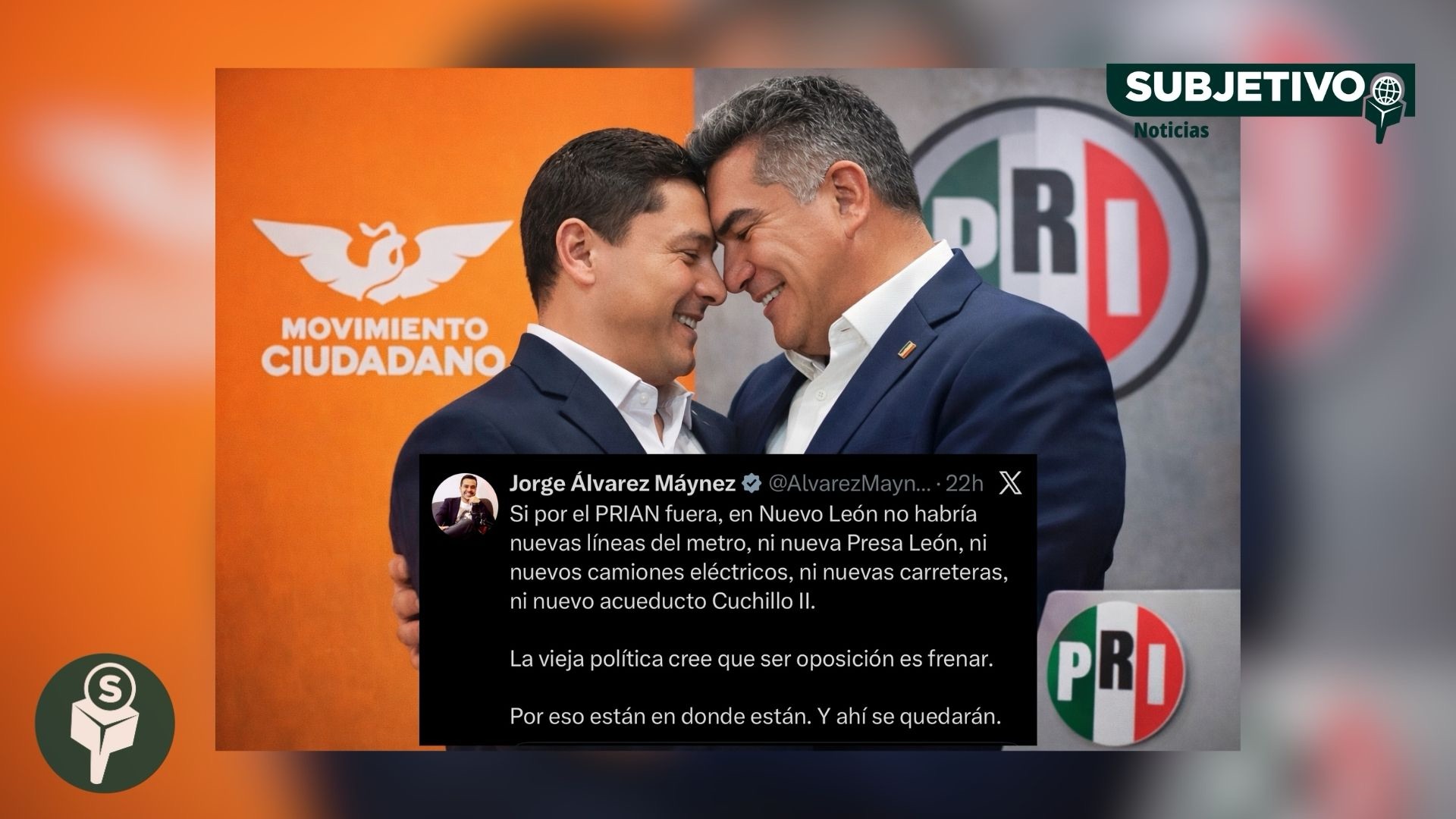 MC se desdobla: mientras Máynez ataca al PRIAN, Eliseo Fernández coquetea con el PRI en Campeche