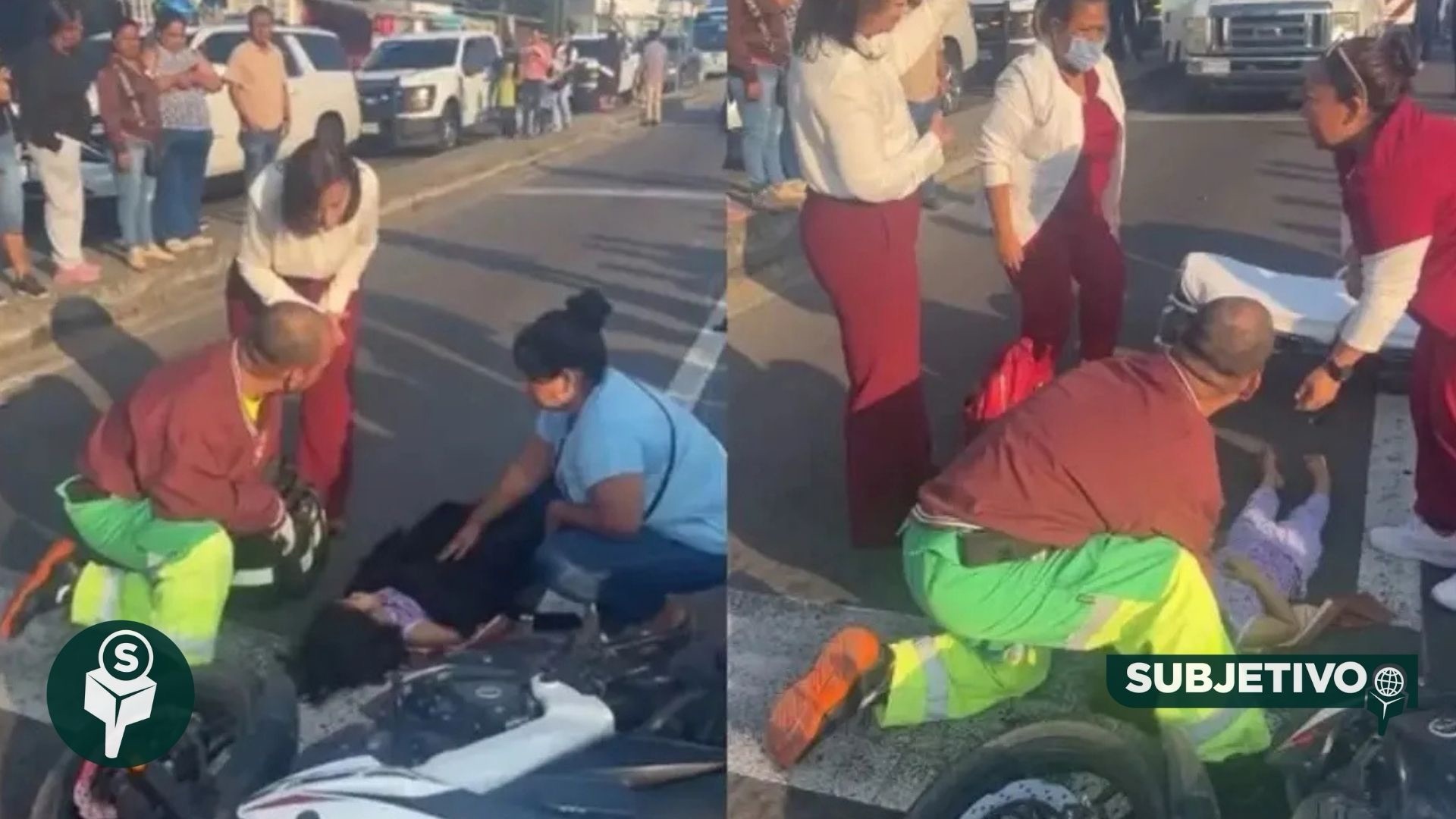 Rocío Nahle se detiene a auxiliar en accidente vial en Paso del Toro