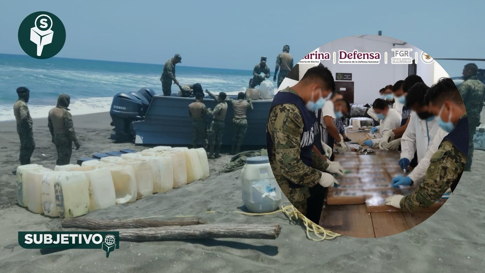 Marina asegura 1.5 toneladas de droga frente a Chiapas