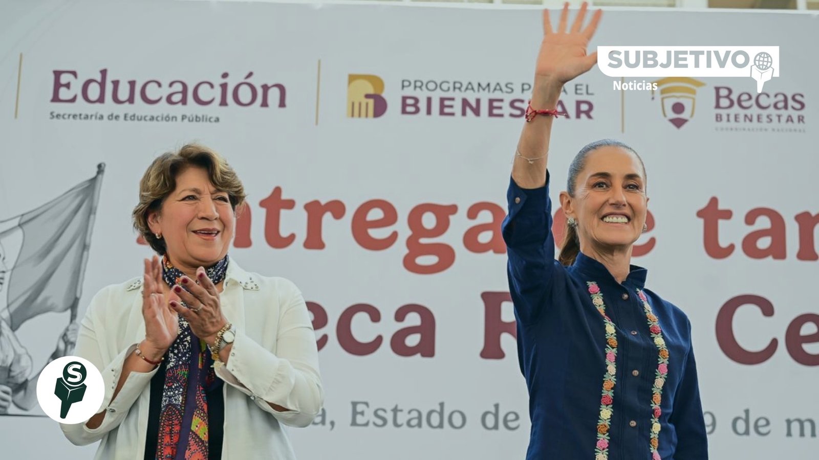 Sheinbaum y Delfina entregan Beca Rita Cetina en Lerma