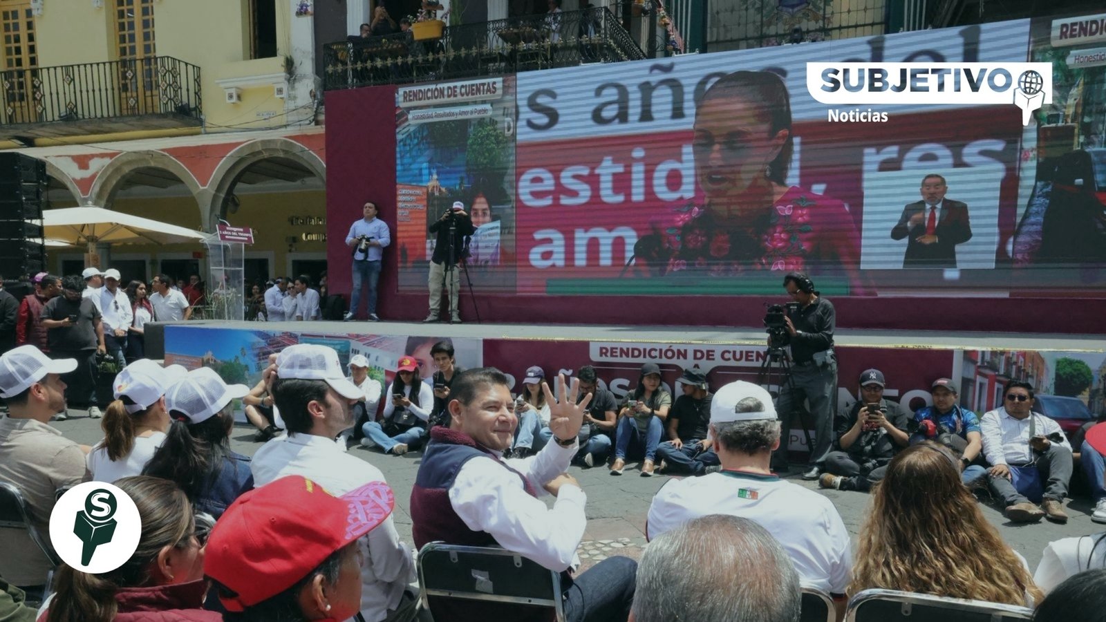 Puebla con Claudia Sheinbaum en defensa de México