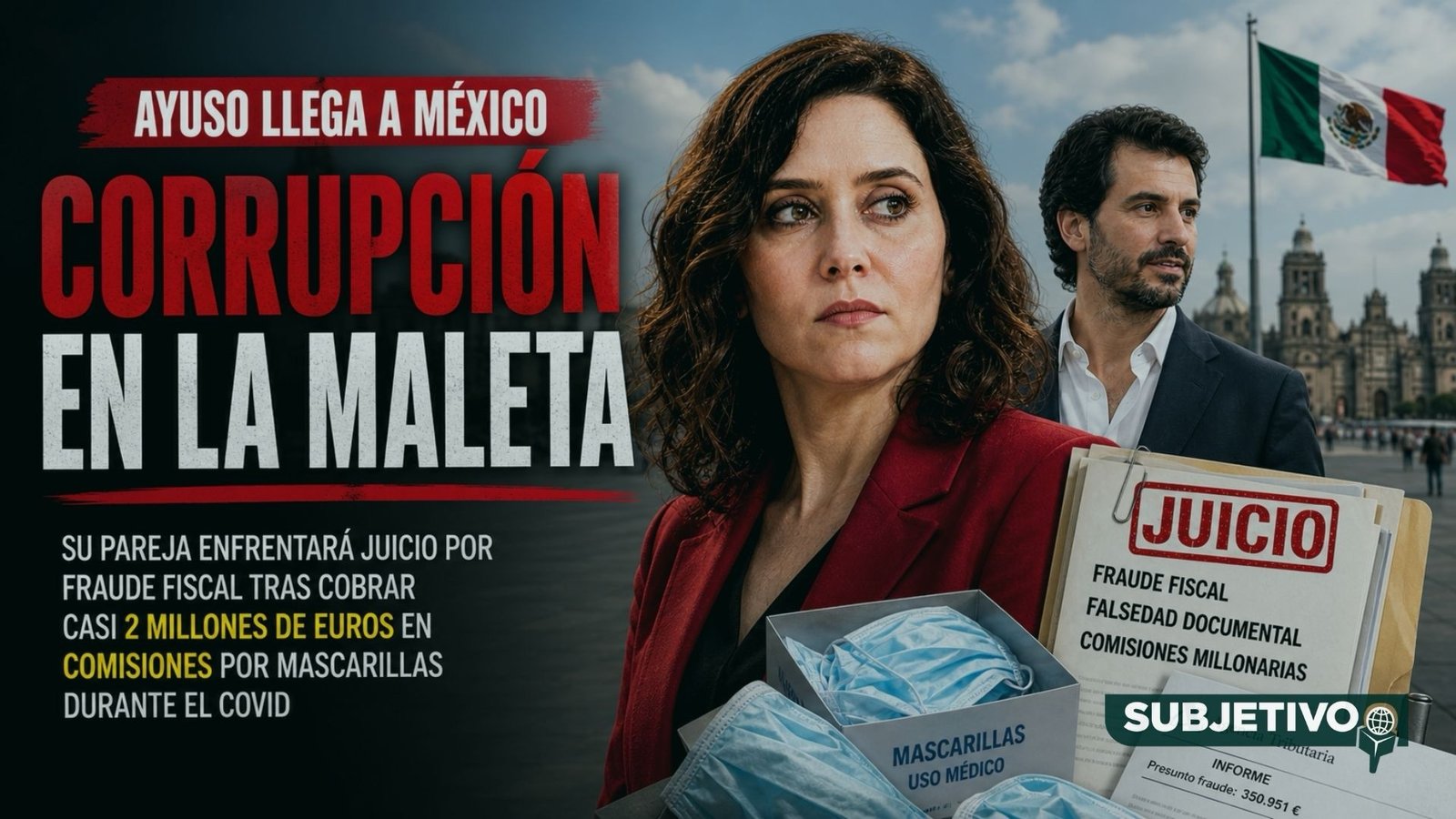 Ayuso llega a México con corrupción en la maleta