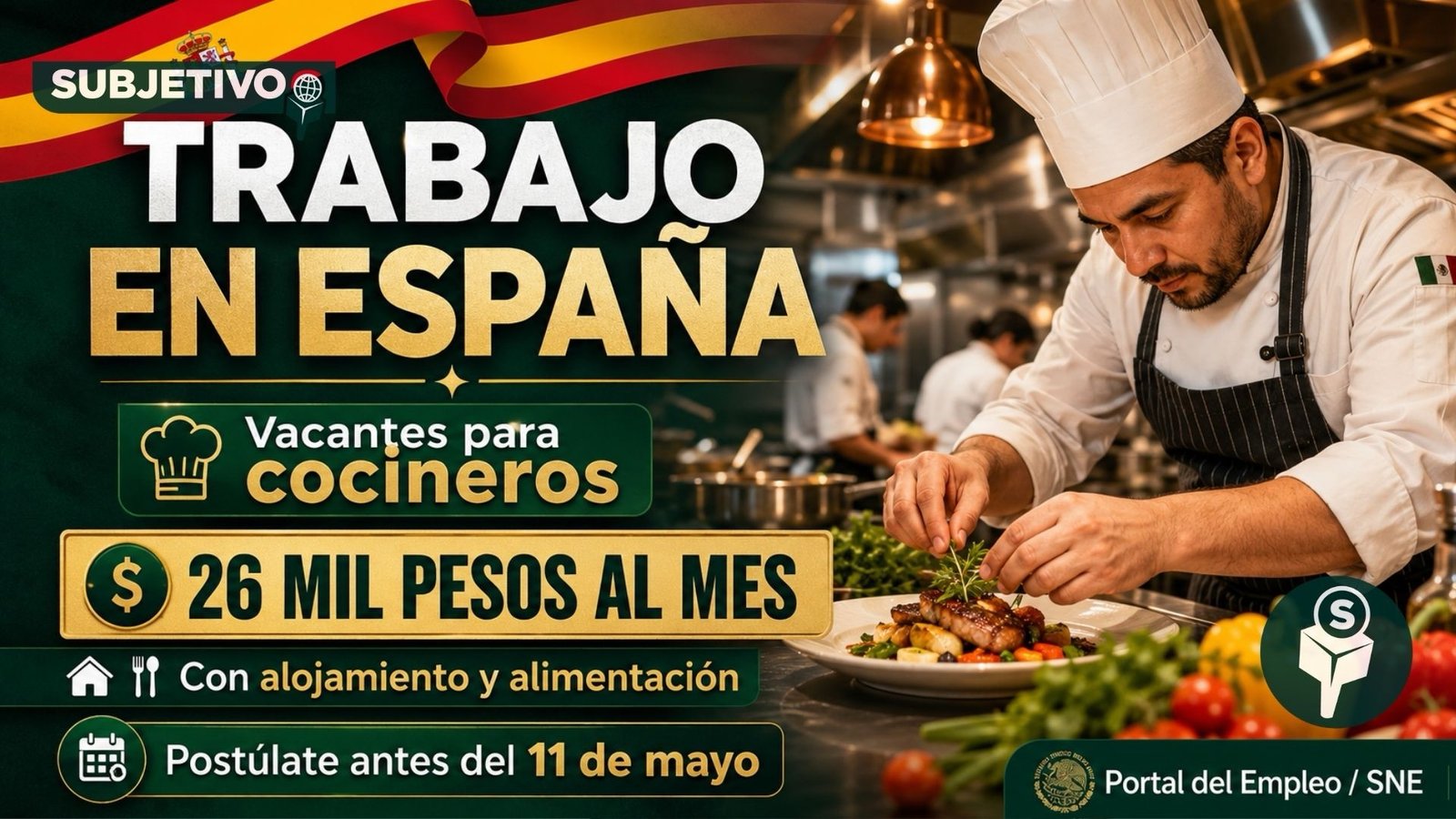 Vacantes en España para cocineros: sueldo de 26 mil