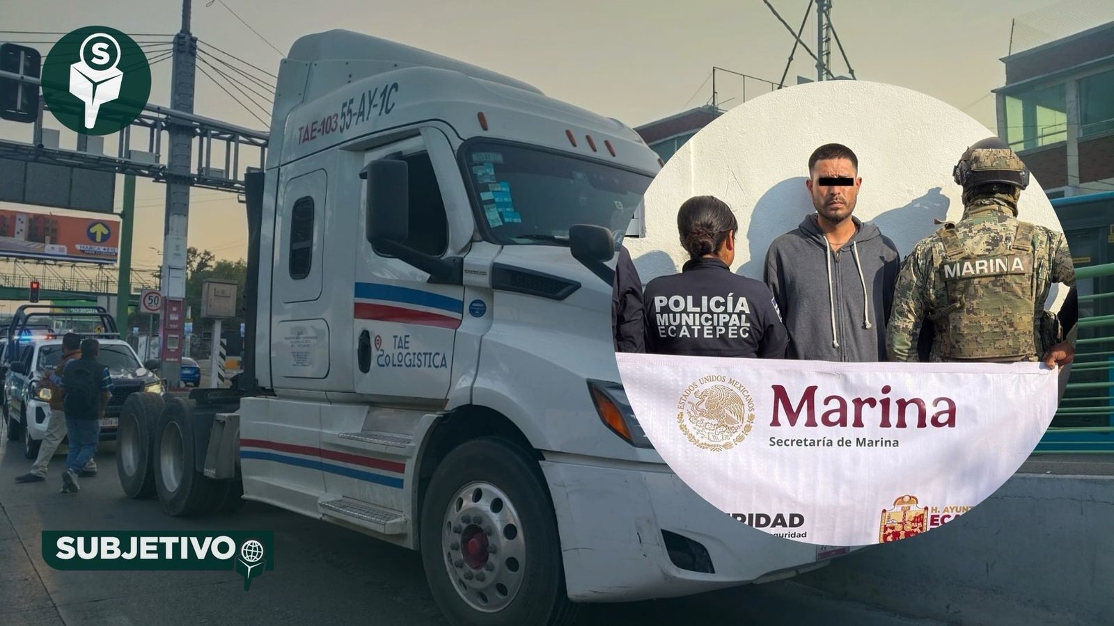 Ecatepec recupera tractocamión robado con carga de lácteos