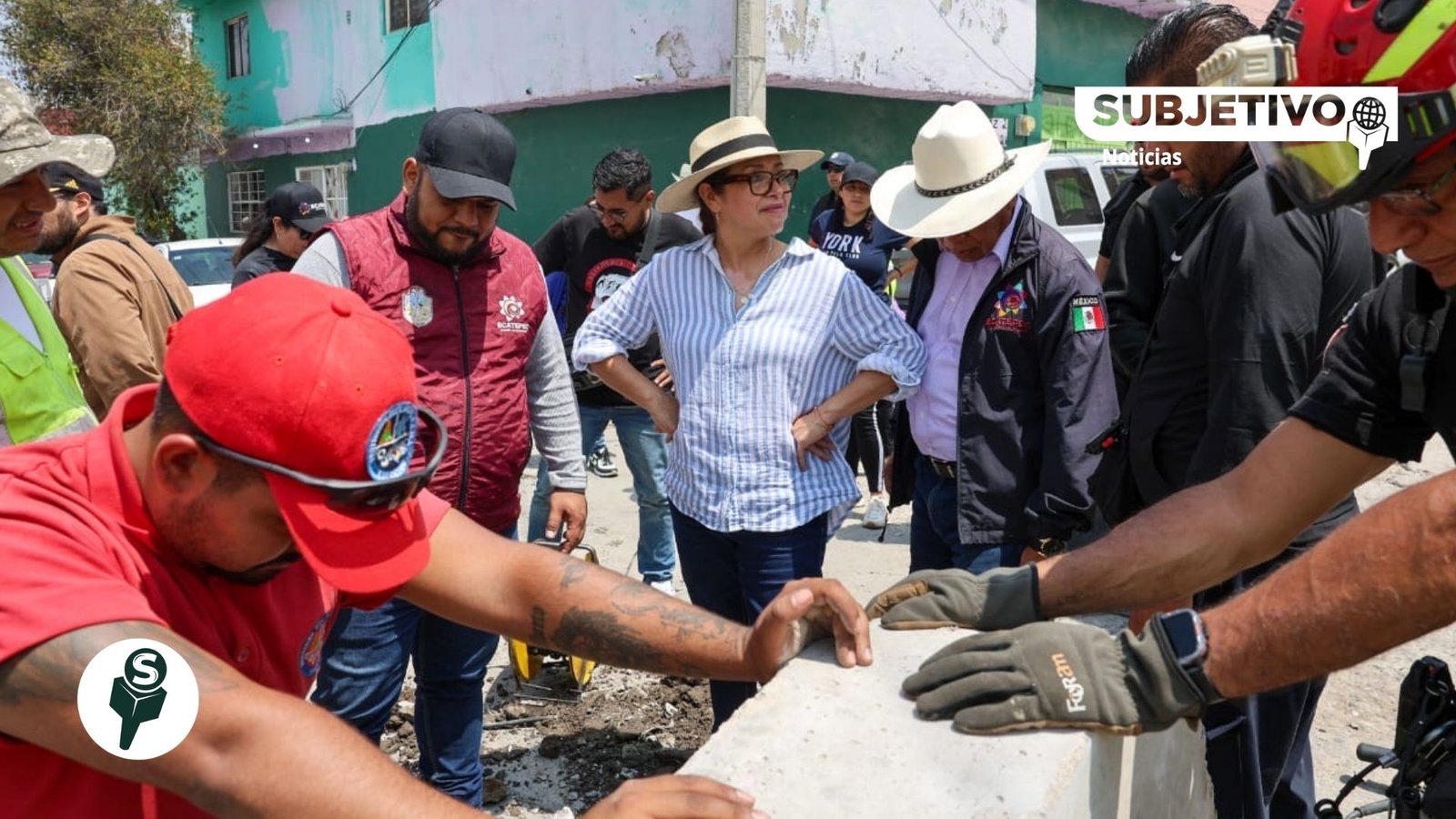 Azucena Cisneros repara fugas tras activar megatanque de agua en Ecatepec