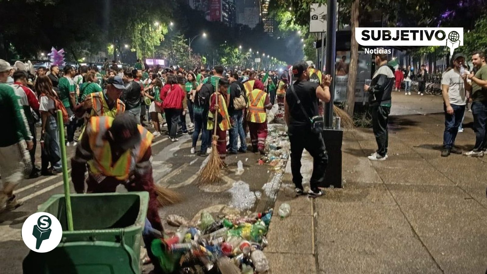 Basura inunda Bellas Artes tras transmisión del México-Chequia