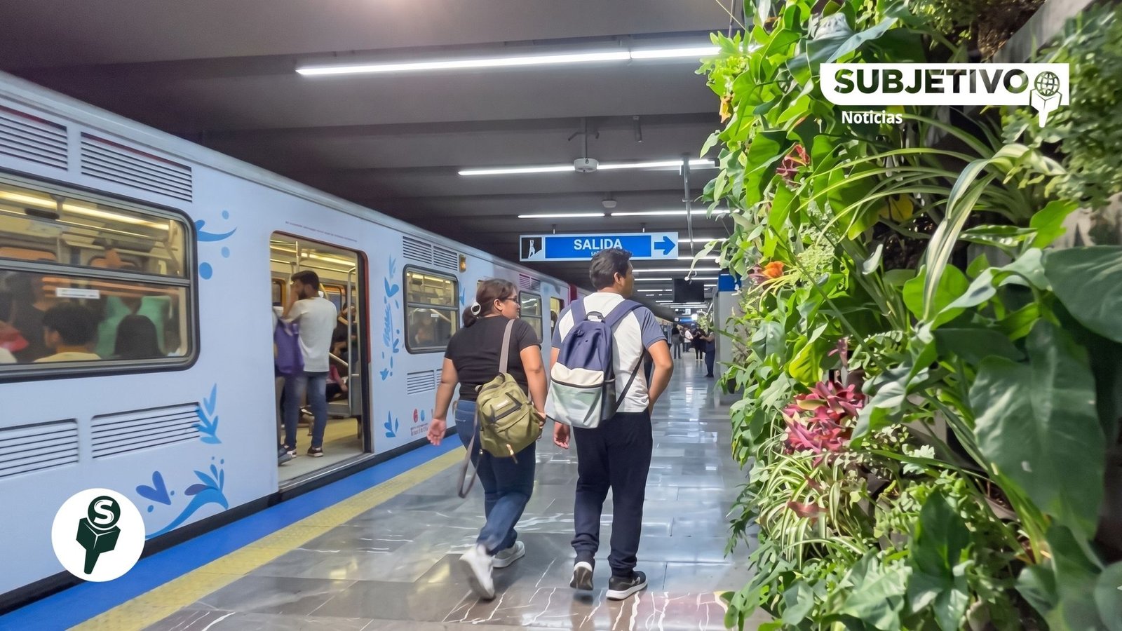 Muros verdes en Línea 2 del metro CDMX, una inversión de 5 mil pesos por metro cuadrado