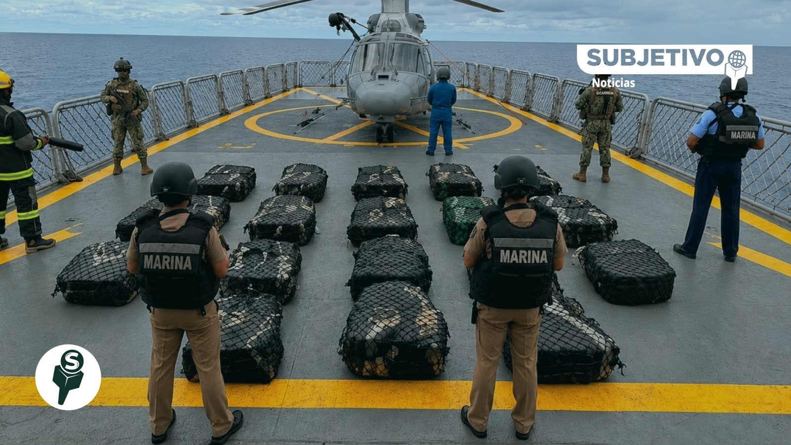 Marina asesta nuevo golpe al narco: asegura 829 kilos de cocaína frente a Guerrero