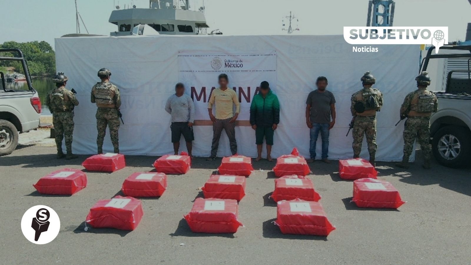 Semar asegura 1.2 toneladas de cocaína frente a Chiapas