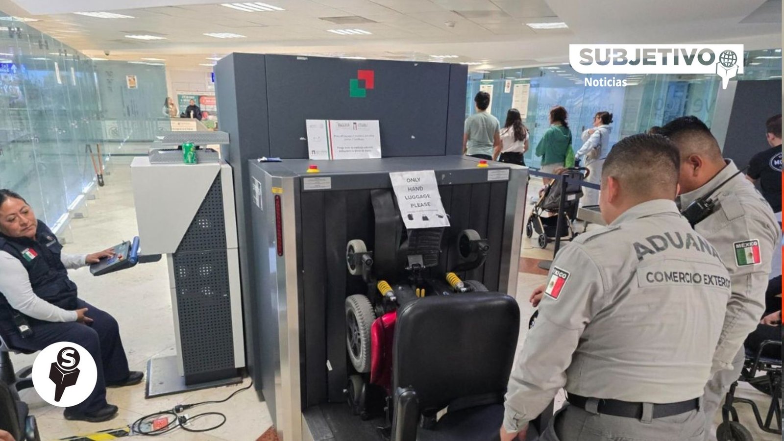 ANAM frena cocaína oculta en silla de ruedas en Cancún