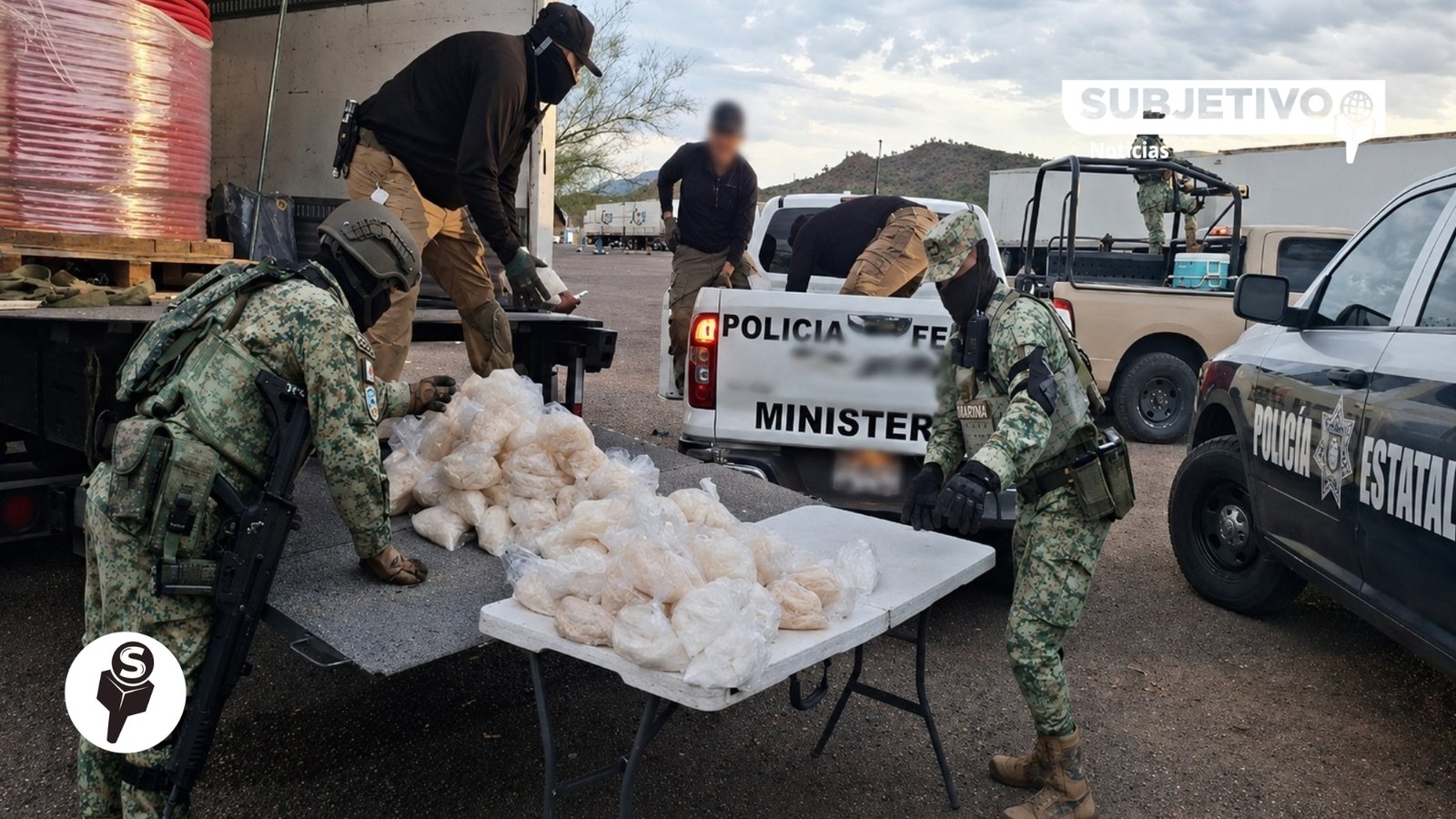 Aseguran 200 kilos de metanfetamina ocultos en Sonora