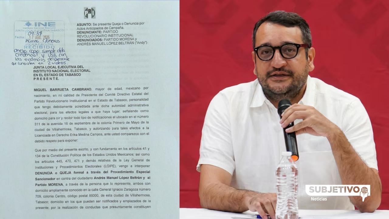 PRI ataca a Andy López con denuncia ante el INE