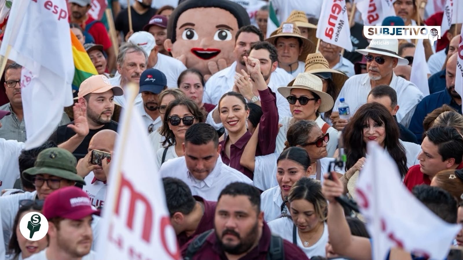 Julieta Ramírez muestra músculo en Mexicali: marcha reúne a 11 mil