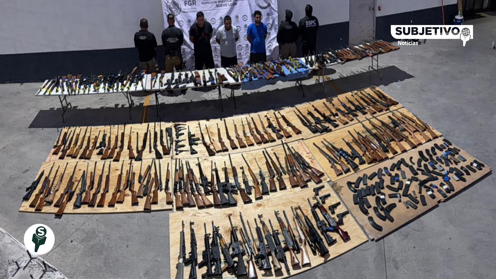 Harfuch frena arsenal de Texas: decomisan 210 armas en Nuevo León