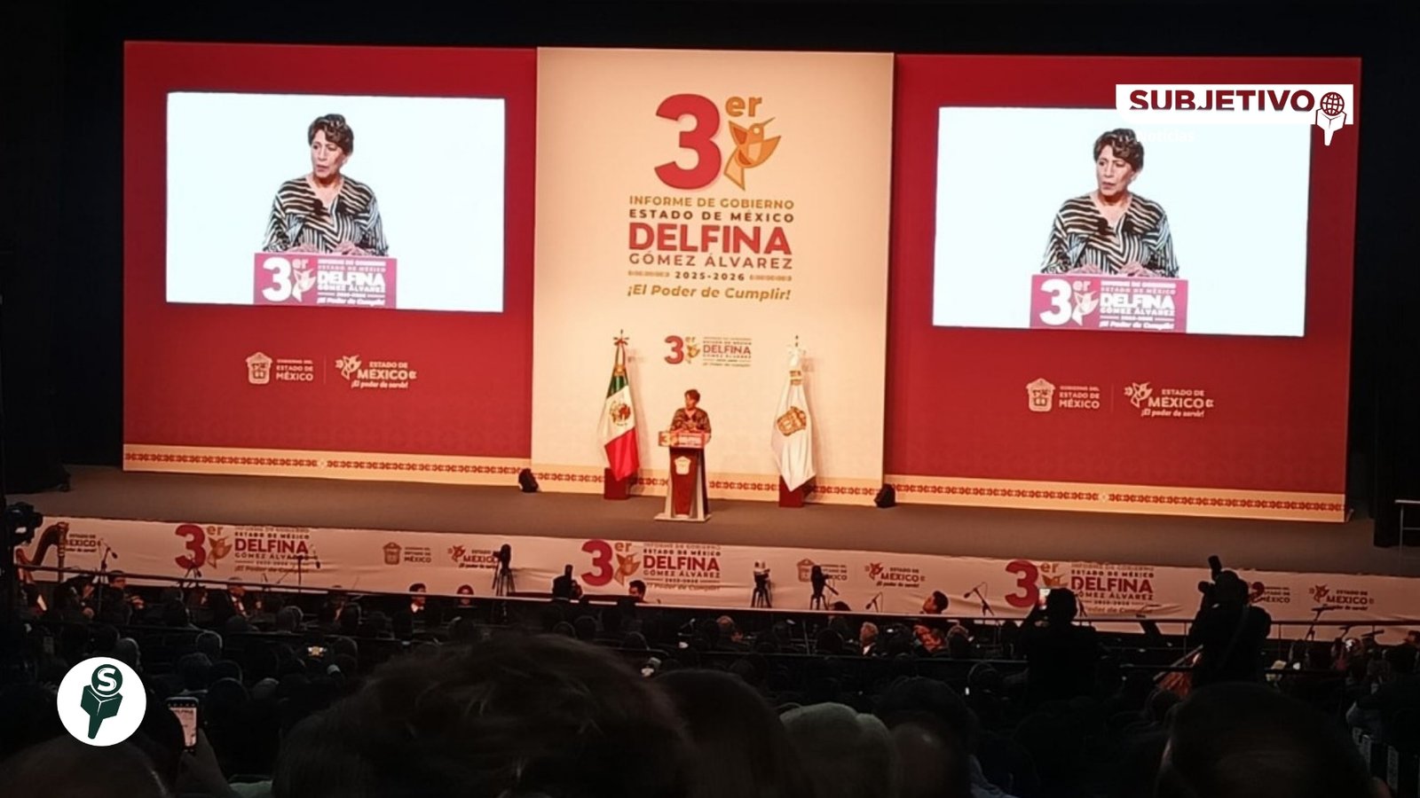 Delfina Gómez rinde Tercer Informe: empleo, obras y finanzas