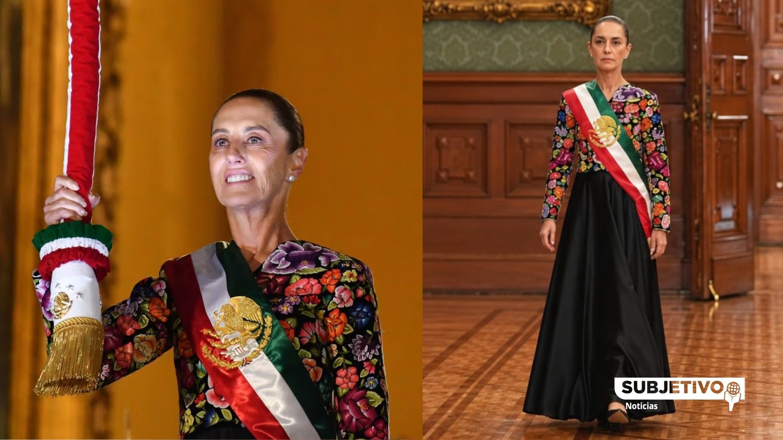 Sheinbaum agradece vestido bordado por artesanas muxes