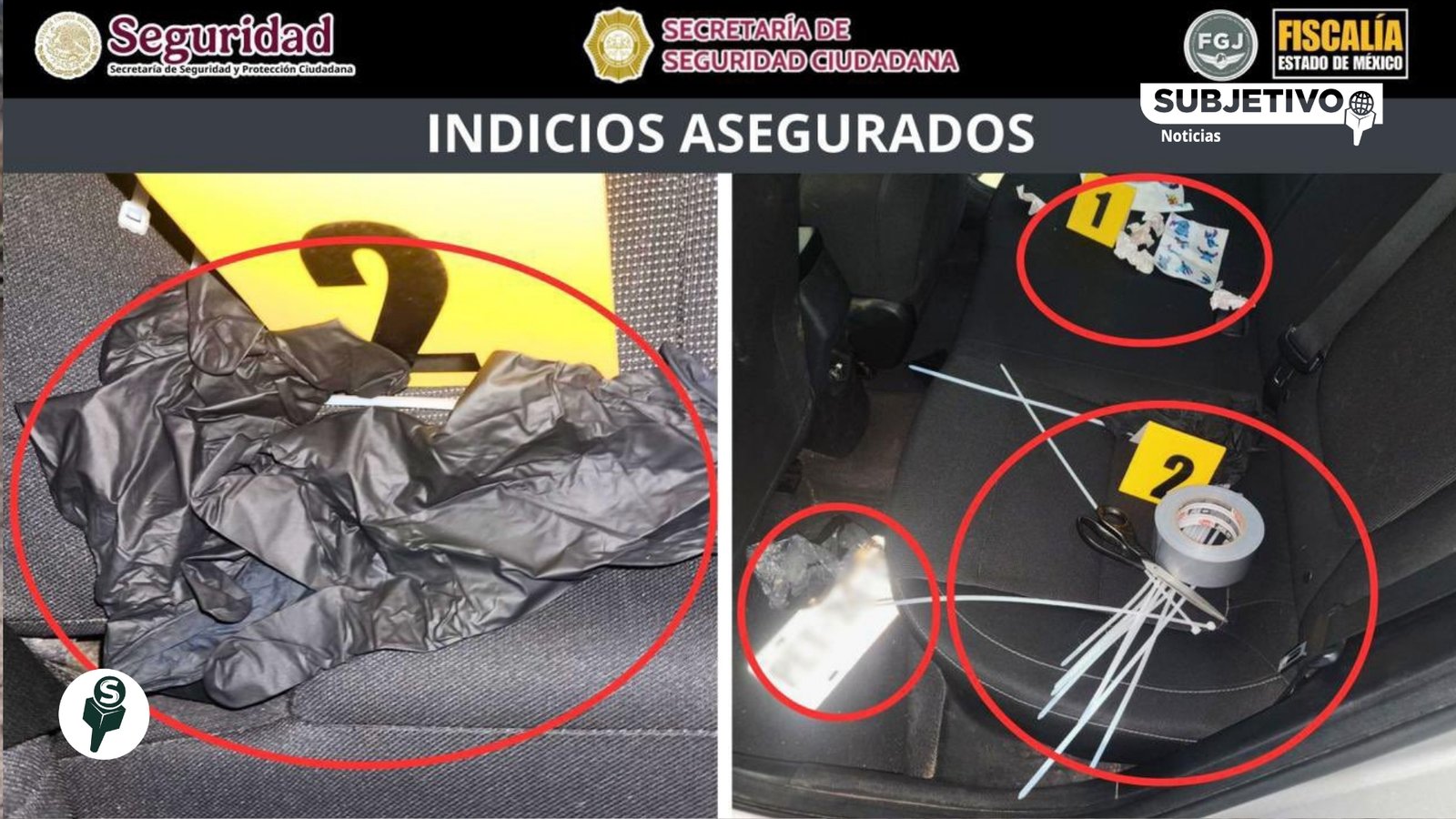 Hallan cinchos y cinta industrial en auto usado en multihomicidio de Atizapán