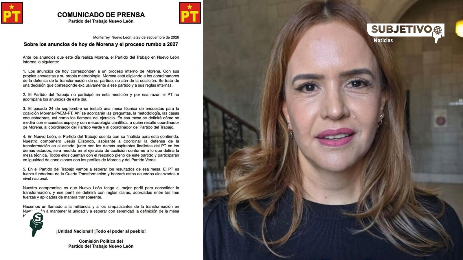 PT se desmarca de designación de Clara Luz Flores en Nuevo León