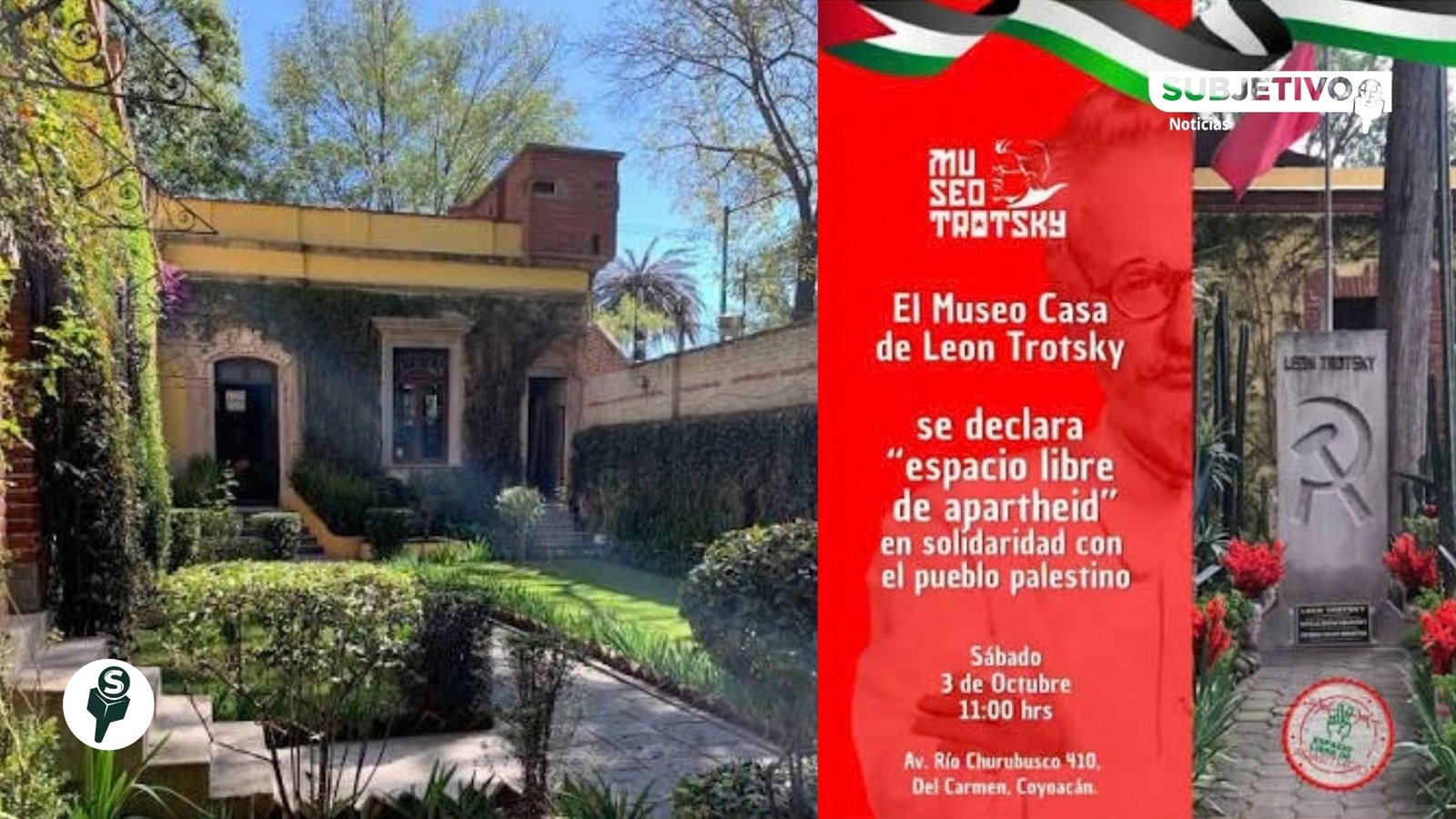 Museo Casa de León Trotsky se declara espacio libre de apartheid en apoyo a Palestina
