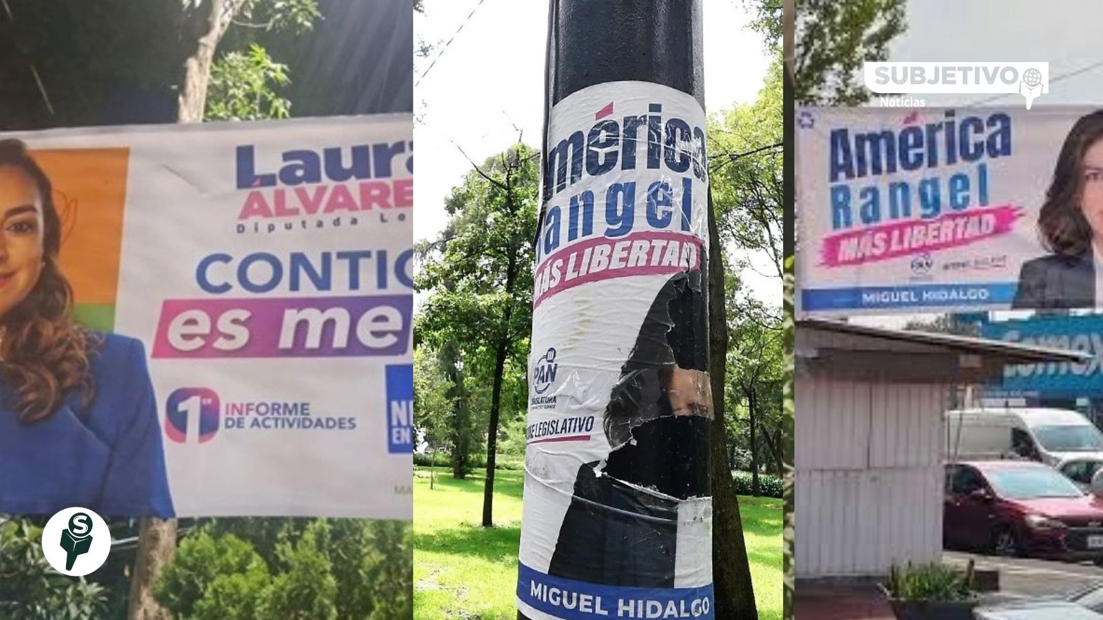 Diputadas del PAN mantienen propaganda en calles de Miguel Hidalgo pese a vencimiento del plazo